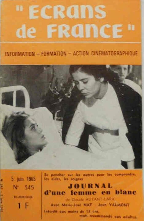 ECRANS DE FRANCE magazine side cover Issue 345 5 June 1965