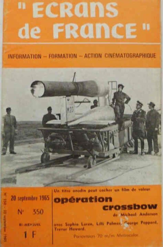 ECRANS DE FRANCE magazine side cover Issue 350 20 September 1965