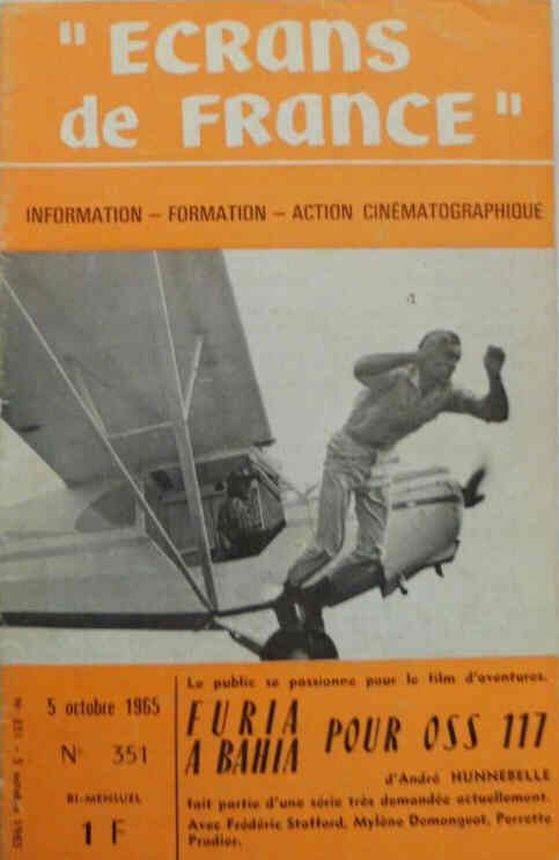ECRANS DE FRANCE magazine side cover Issue 351 5 October 1965