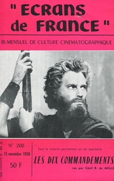 ECRANS DE FRANCE magazine side cover Issue 200 15 November 1958