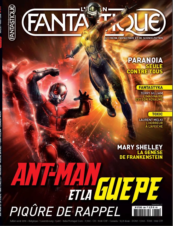 ECRAN FANTASTIQUE | L magazine side cover Issue 399  July/August 2018