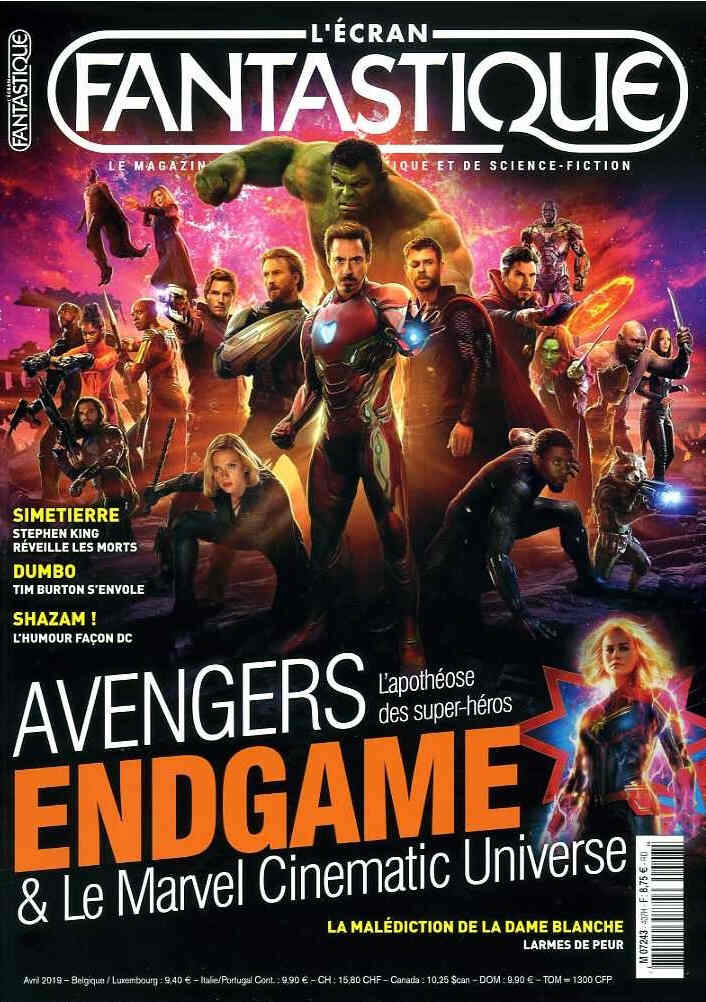 ECRAN FANTASTIQUE | L magazine side cover Issue 407  April 2019