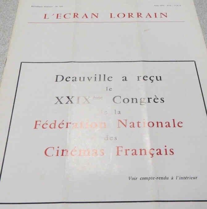 ECRAN LORRAIN | L magazine side cover Issue 324  June 1974