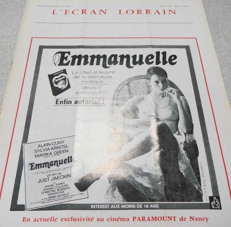 ECRAN LORRAIN | L magazine side cover Issue 325  July 1974