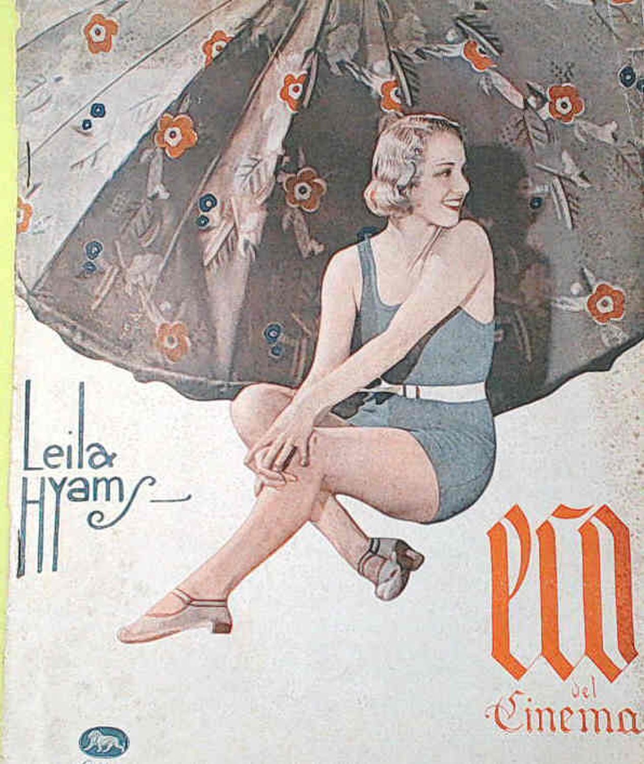 ECO DEL CINEMA magazine side cover Issue 93  August 1931