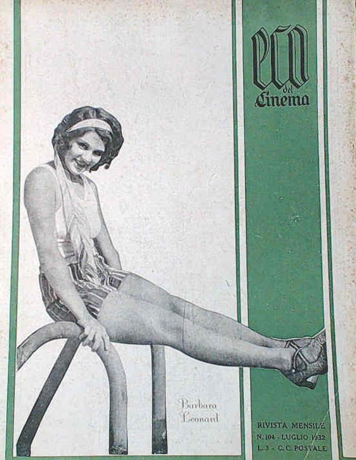 ECO DEL CINEMA magazine side cover Issue 104  July 1932