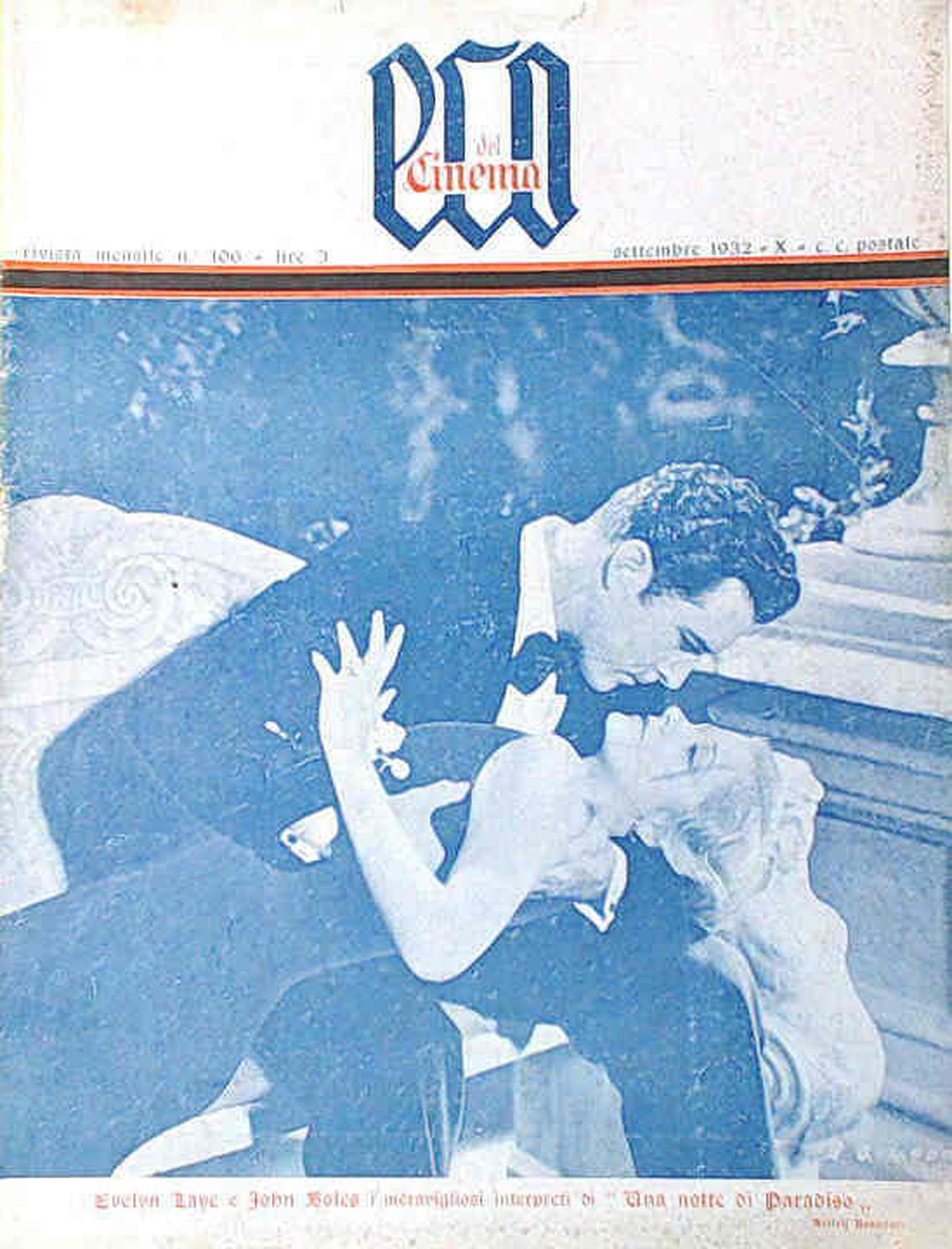 ECO DEL CINEMA magazine side cover Issue 106  September 1932
