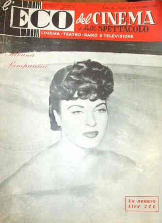ECO DEL CINEMA E DELLO SPETTACOLO magazine side cover Issue 12 December 1951