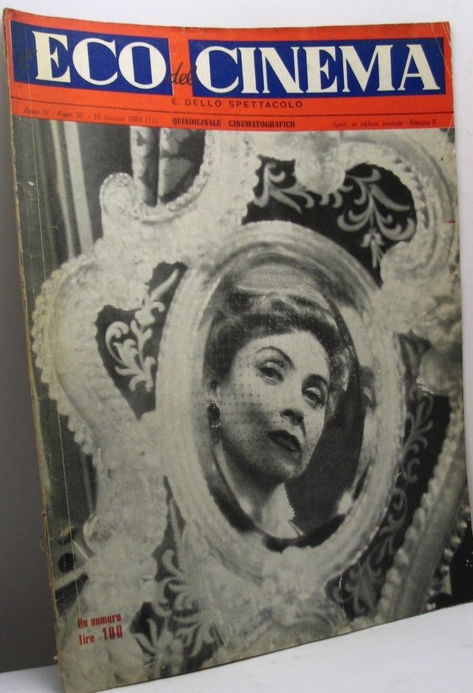 ECO DEL CINEMA E DELLO SPETTACOLO magazine side cover Issue 50 15 June 1953