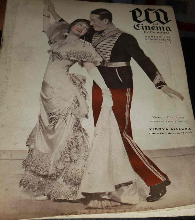 ECO DEL CINEMA magazine side cover Issue 133  December 1934