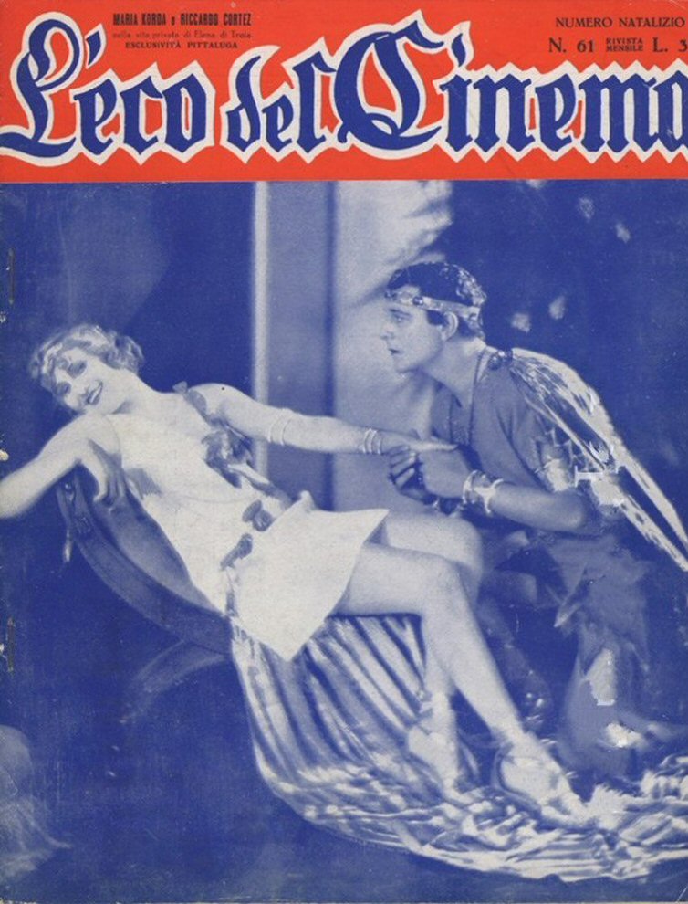 ECO DEL CINEMA magazine side cover Issue 61  December 1928