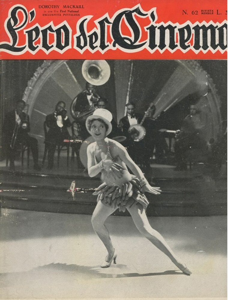 ECO DEL CINEMA magazine side cover Issue 62  January 1929