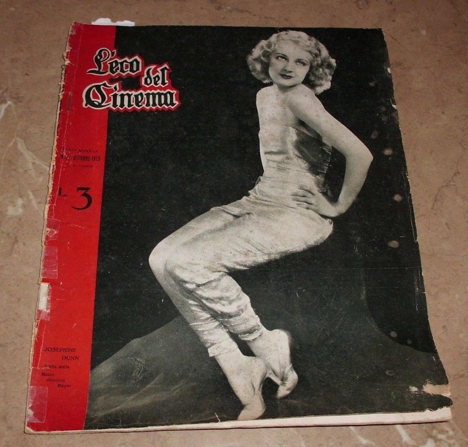 ECO DEL CINEMA magazine side cover Issue 71  October 1929