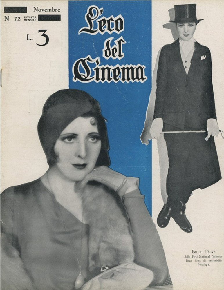 ECO DEL CINEMA magazine side cover Issue 72  November 1929