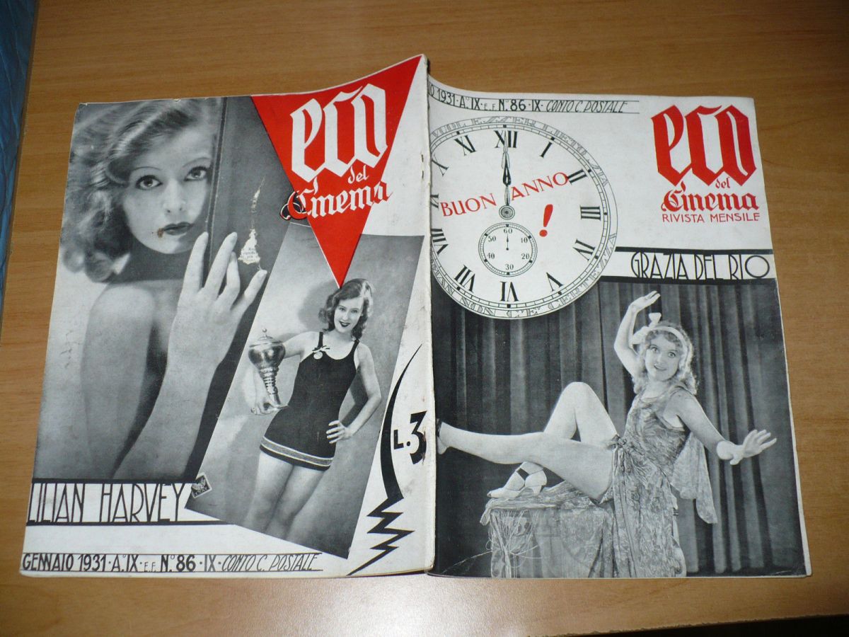 ECO DEL CINEMA magazine side cover Issue 86  January 1931