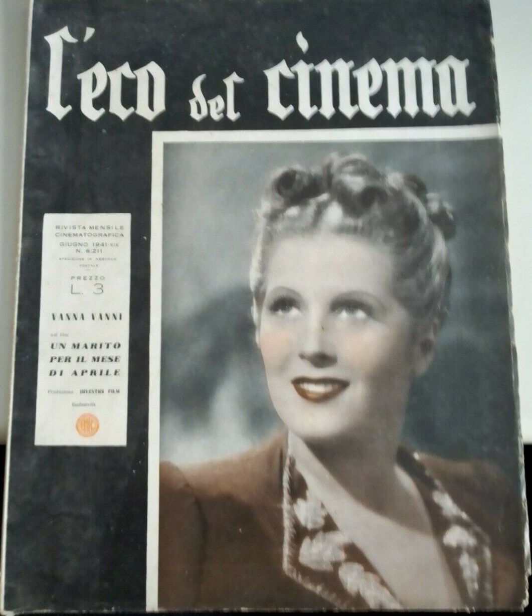 ECO DEL CINEMA magazine side cover Issue 211  June 1941