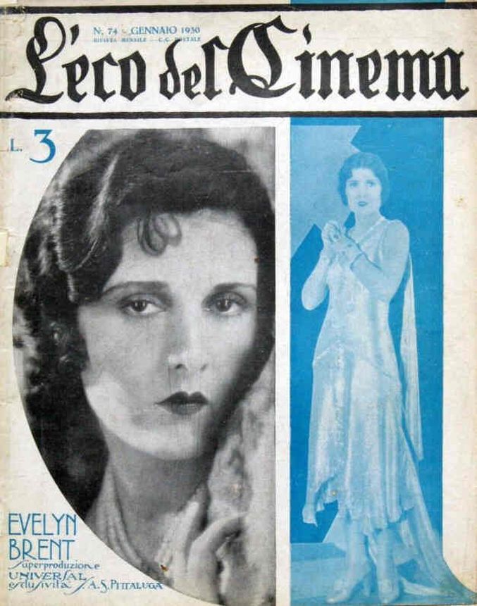ECO DEL CINEMA magazine side cover Issue 74  January 1930