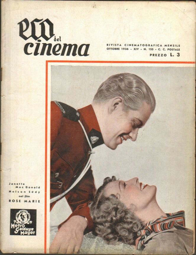 ECO DEL CINEMA magazine side cover Issue 155  October 1936