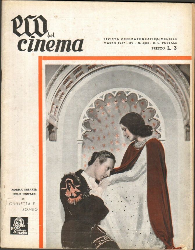 ECO DEL CINEMA magazine side cover Issue 160  March 1937