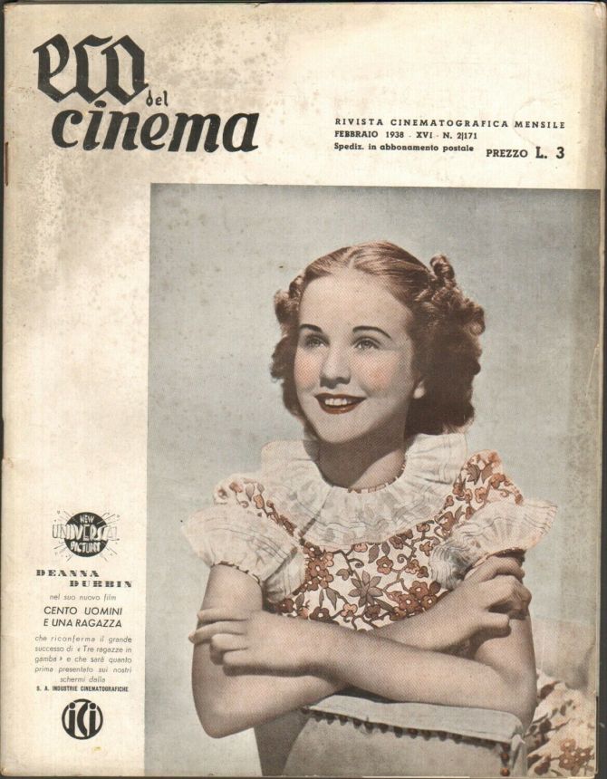 ECO DEL CINEMA magazine side cover Issue 171  February 1938