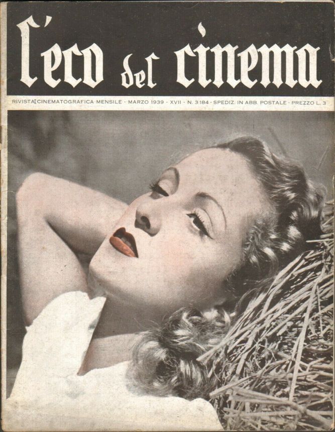 ECO DEL CINEMA magazine side cover Issue 184  March 1939