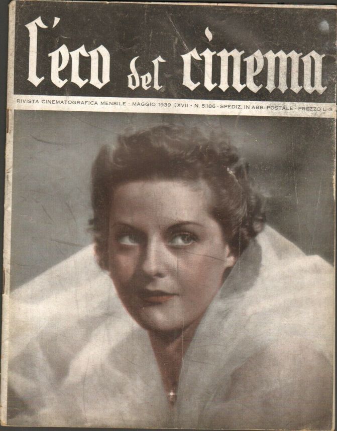 ECO DEL CINEMA magazine side cover Issue 186  May 1939