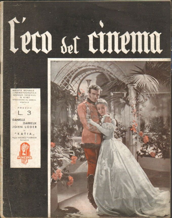 ECO DEL CINEMA magazine side cover Issue 187  June 1939