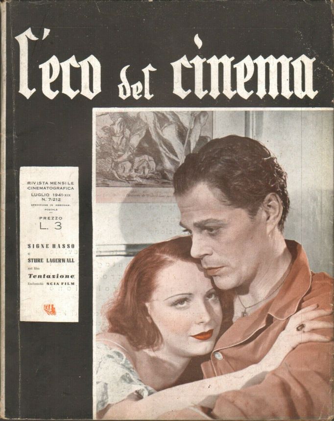 ECO DEL CINEMA magazine side cover Issue 212  July 1941