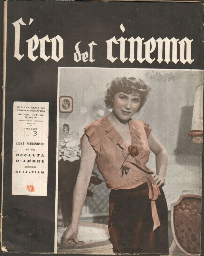 ECO DEL CINEMA magazine side cover Issue 214  September 1941