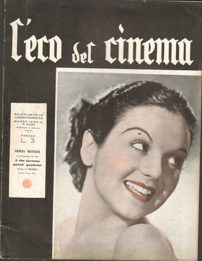 ECO DEL CINEMA magazine side cover Issue 220  March 1942