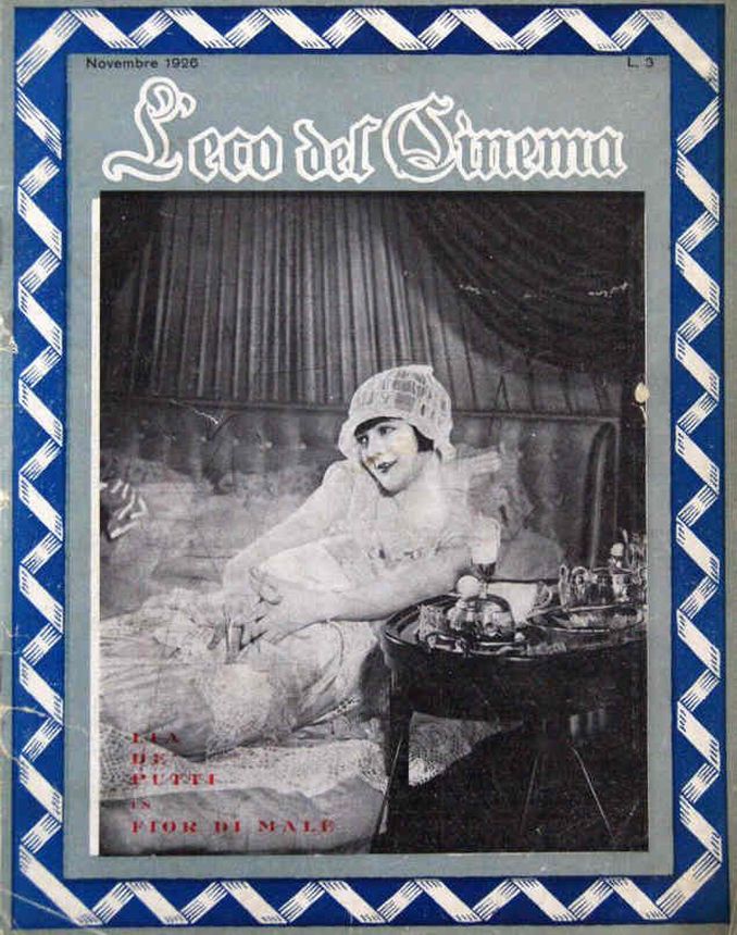 ECO DEL CINEMA magazine side cover Issue 36  November 1926