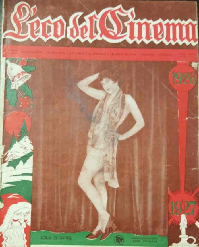 ECO DEL CINEMA magazine side cover Issue 50  January 1928