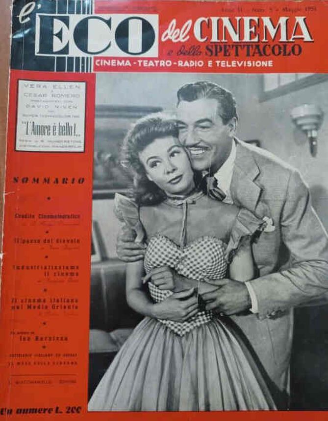ECO DEL CINEMA E DELLO SPETTACOLO magazine side cover Issue 5  May 1951