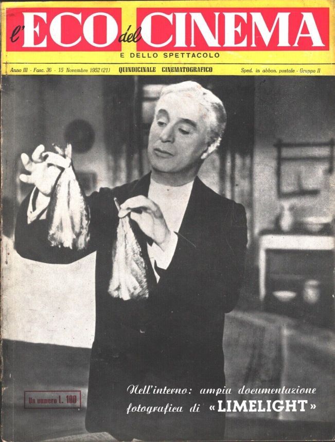 ECO DEL CINEMA E DELLO SPETTACOLO magazine side cover Issue 36 15 November 1952