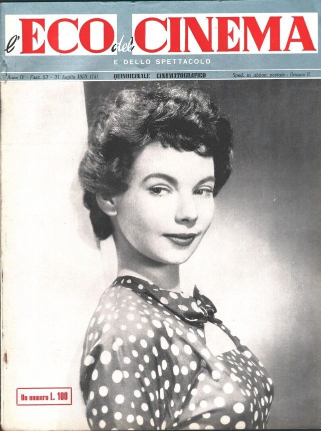ECO DEL CINEMA E DELLO SPETTACOLO magazine side cover Issue 53 31 July 1953
