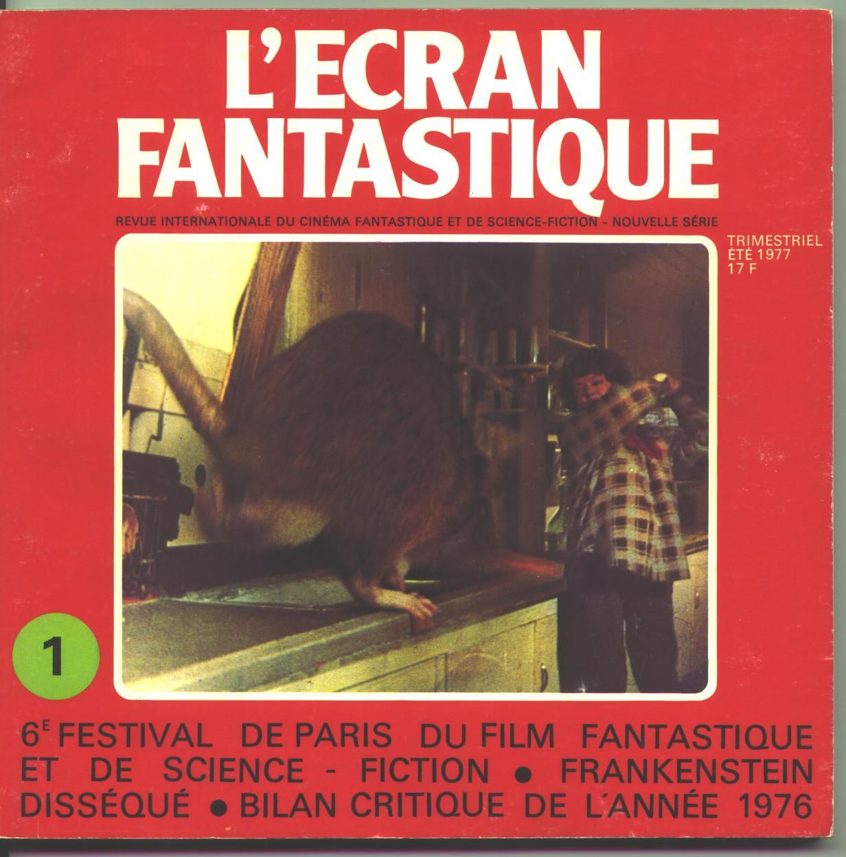 ECRAN FANTASTIQUE | L magazine side cover Issue 1  1977