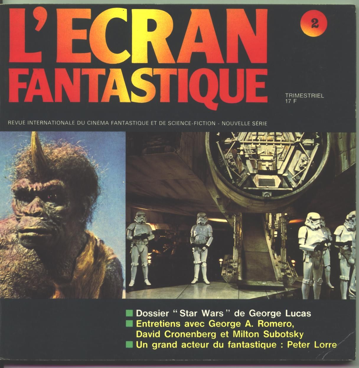 ECRAN FANTASTIQUE | L magazine side cover Issue 2  1977