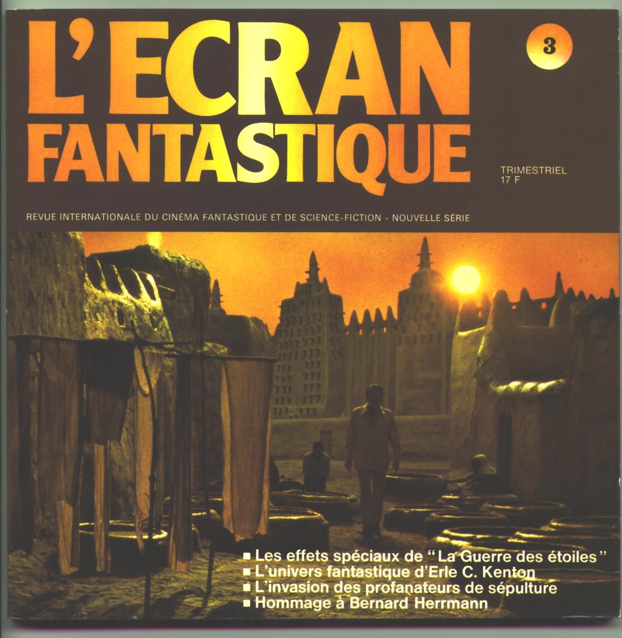 ECRAN FANTASTIQUE | L magazine side cover Issue 3  1978