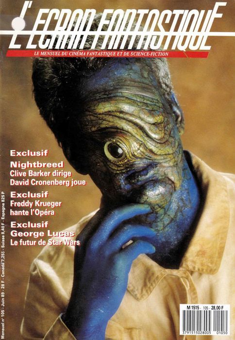 ECRAN FANTASTIQUE | L magazine side cover Issue 105 June 1989