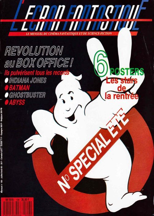 ECRAN FANTASTIQUE | L magazine side cover Issue 106 July/August 1989