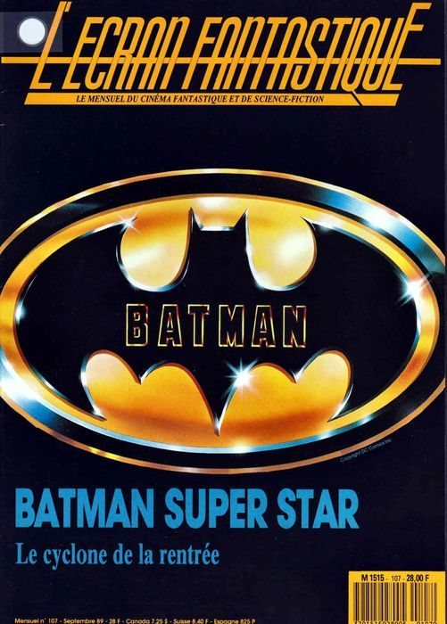 ECRAN FANTASTIQUE | L magazine side cover Issue 107 September 1989