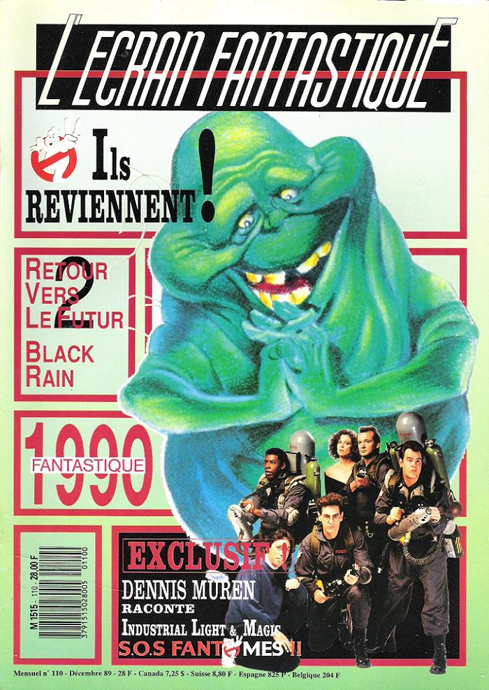 ECRAN FANTASTIQUE | L magazine side cover Issue 110 December 1989
