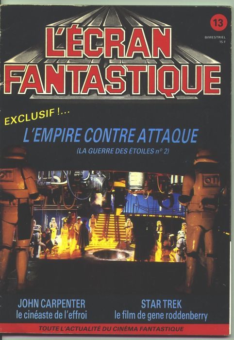 ECRAN FANTASTIQUE | L magazine side cover Issue 13  1980