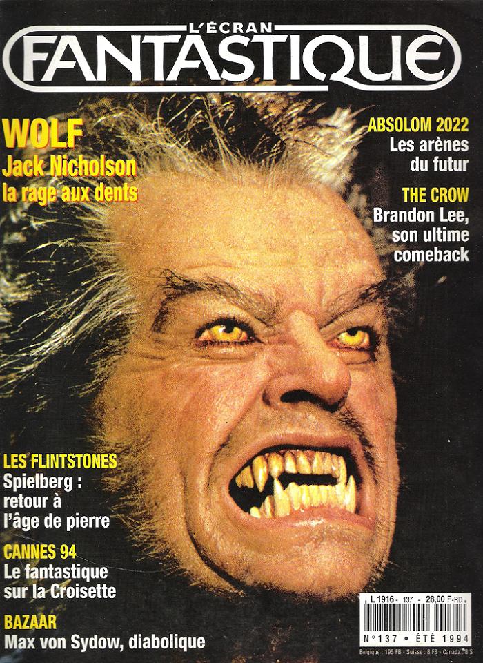 ECRAN FANTASTIQUE | L magazine side cover Issue 137 July 1994