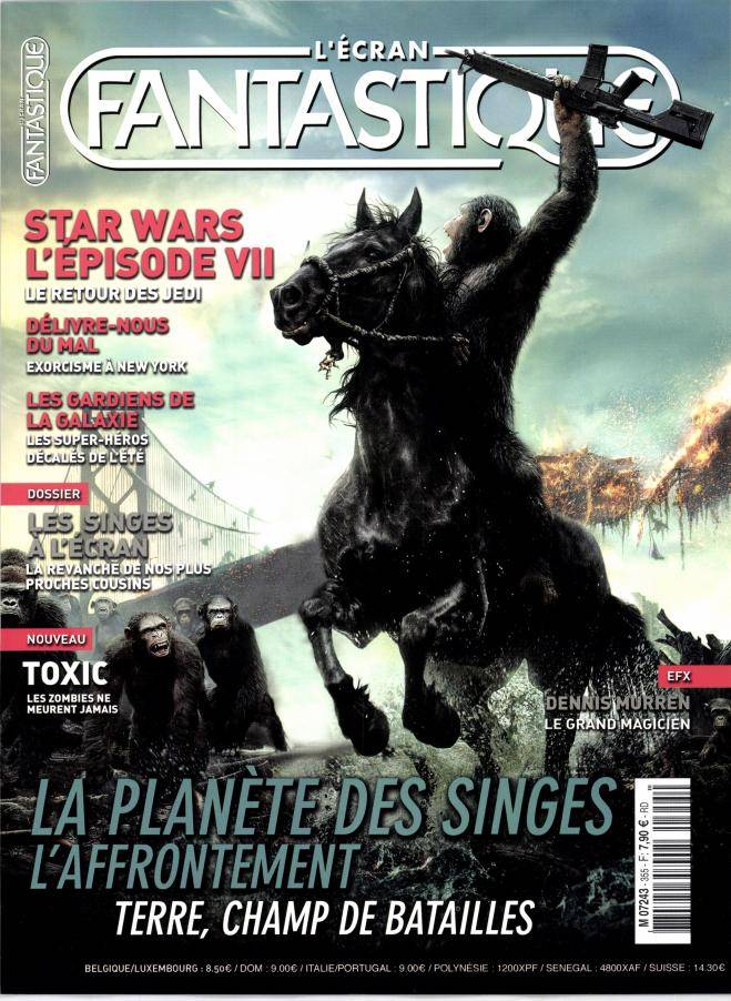 ECRAN FANTASTIQUE | L magazine side cover Issue 355 July/August 2014