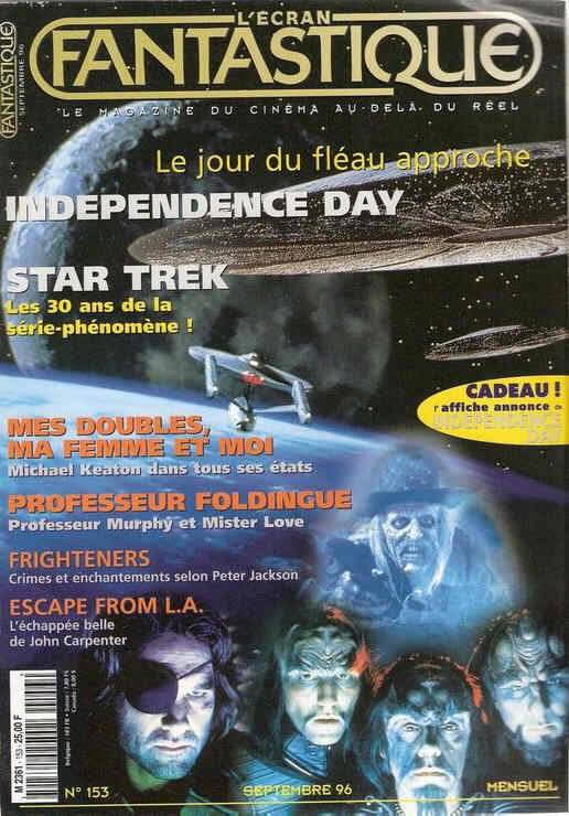 ECRAN FANTASTIQUE | L magazine side cover Issue 153 September 1996