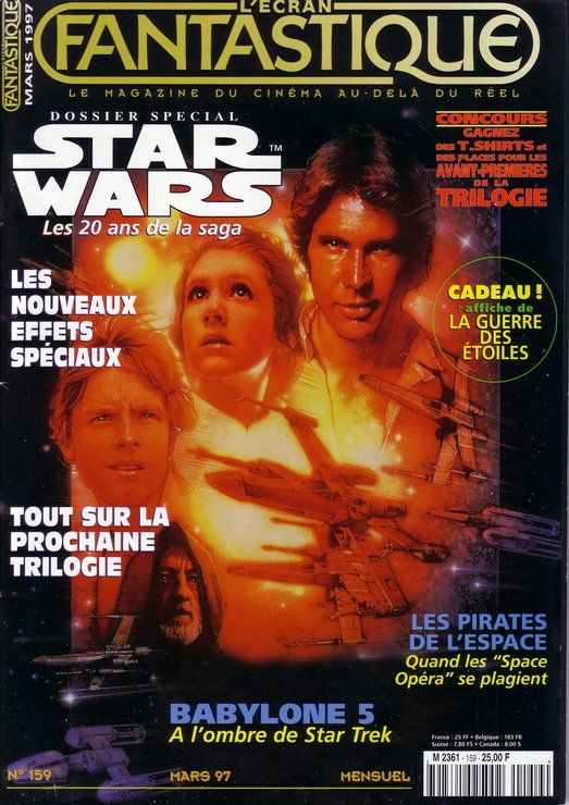 ECRAN FANTASTIQUE | L magazine side cover Issue 159 March 1997