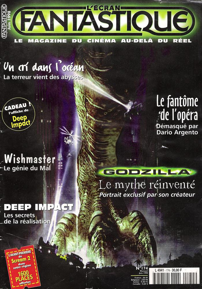 ECRAN FANTASTIQUE | L magazine side cover Issue 174 June 1998