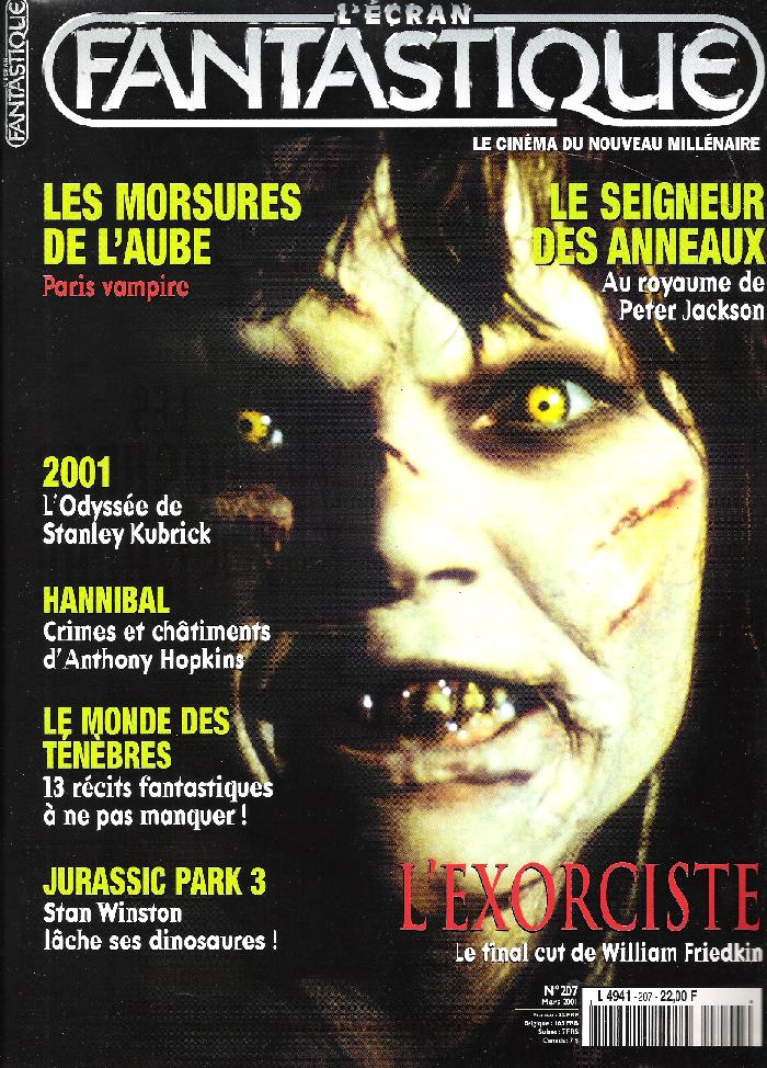 ECRAN FANTASTIQUE | L magazine side cover Issue 207 March 2001