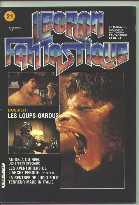 ECRAN FANTASTIQUE | L magazine side cover Issue 21  1981